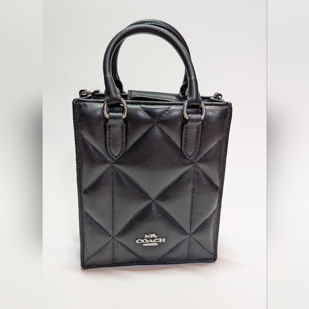 Coach Black Quilted Mini Tote Bag